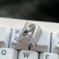 1U Titanium Alloy Artisan Keycaps Precision Pointillism + Anodizing for Mechanical Keyboard -Ayanami Rei